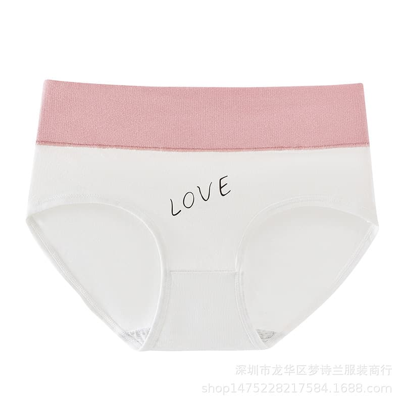 Seasonal Mid-Rise 100% Cotton Panties for Women Cross-Border EU/US Plus Size Bikini Style Teen Girls Breathable Cotton Underwear