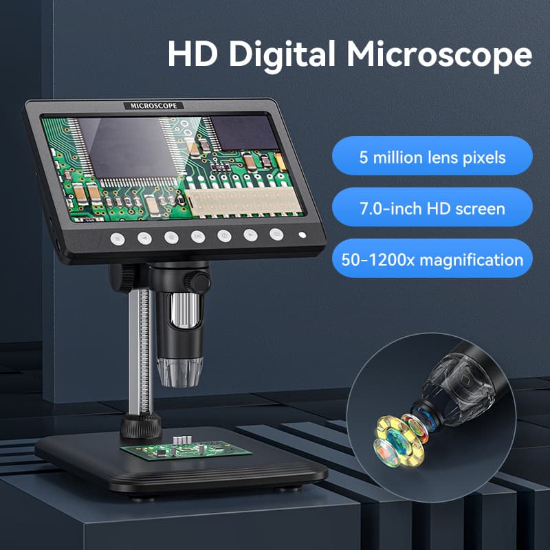 New 7-inch Ultra HD Digital Microscope Electronic Microscope 330 Dropshipping In Stock