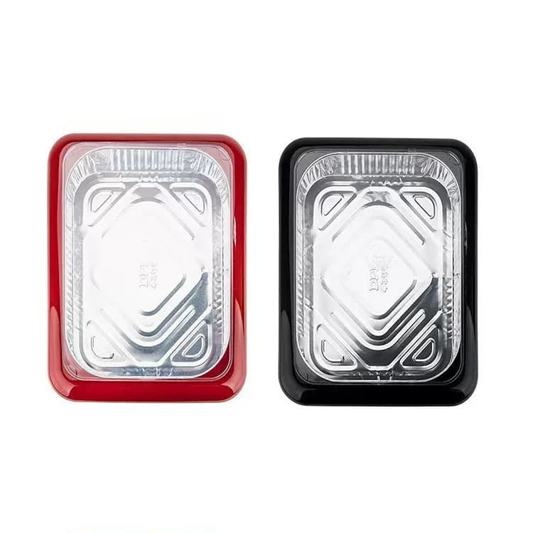 2 in 1 foil Fancy panz outdoor tinfoil fresh-keeping box picnic plate tinfoil thermal preservation bowl tray
