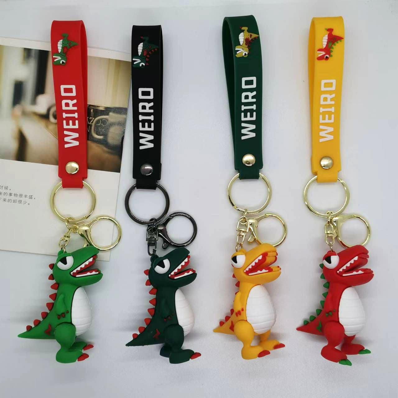 Creative Cartoon T-Rex Keychain Pendant Couple Bag Car Keychain Accessory Gift Wholesale