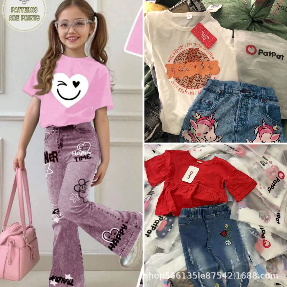 PatPat Kids Sets Export Brand Children's Two-Piece Mix & Match PatPat Boys & Girls Summer Clothing Wholesale