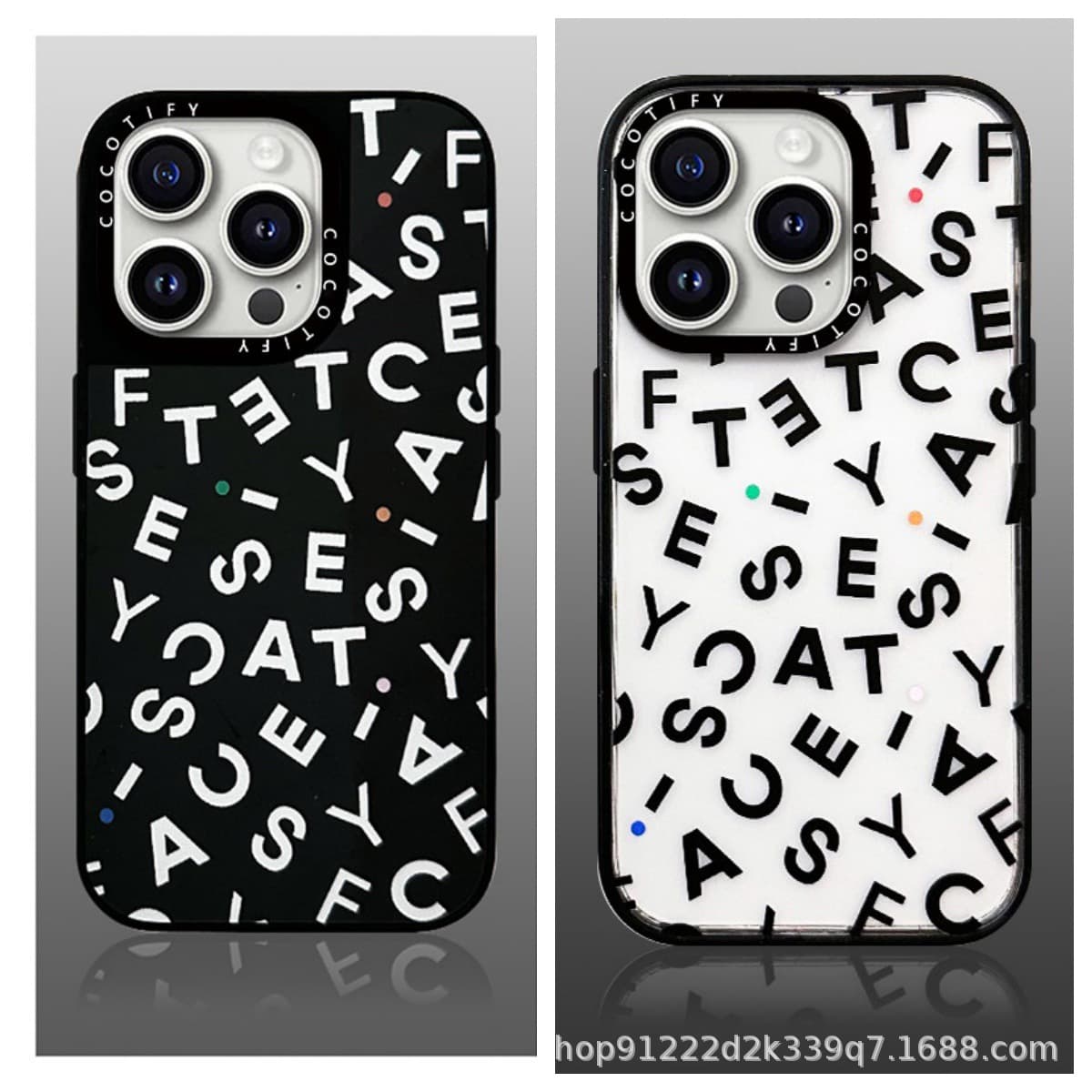 Co-branded mirror trendy brand full printed monogram 15 suitable for Phone 17 Pro Max Apple 16 Internet celebrity 14 plus