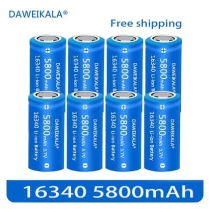 2022 New CR123A RCR 5800 ICR 3.7 Battery mAh V Ailuo Surveillance Camera Lithium-ion