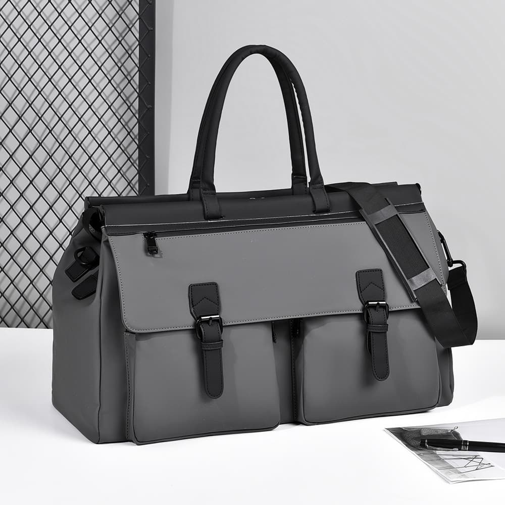 New Men's Casual Luggage Bag Large Capacity Business Commute Handbag Travel Bag Wet Dry Separation Simple Gym Bag