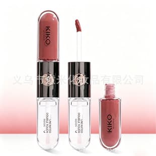 Cross-border KK Double-Ended Lip Gloss Mirror Water Light Transparent Lip Gloss Glass Lip Non-Stick Cup Lipstick Raincoat Double-Ended Lip Gloss