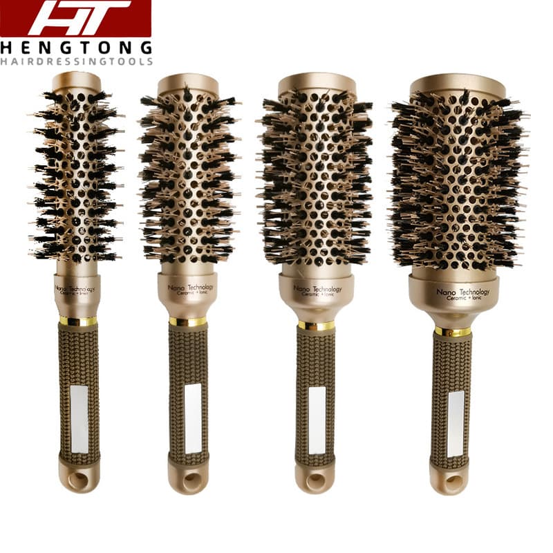 Professional Hair Rolling Comb Set 4 Pieces Ceramic Aluminum Foil Heat Conductive Air Drying Curling Iron Hair Styling Comb