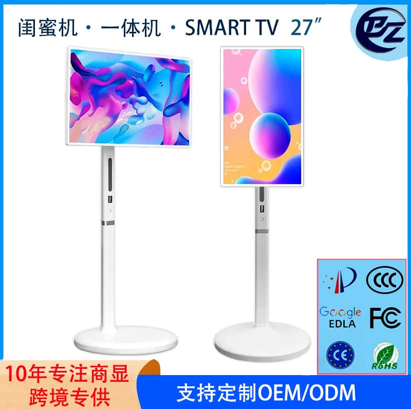 27 inch Companion Machine Wireless Casting Entertainment Live Streaming Portable Smart TV Multimedia All-in-One Ad Display
