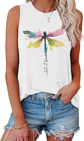 Amazon Best-Selling Women's Casual Comfortable Vest Summer Basic T-Shirt Sleeveless Long Top for US/EU