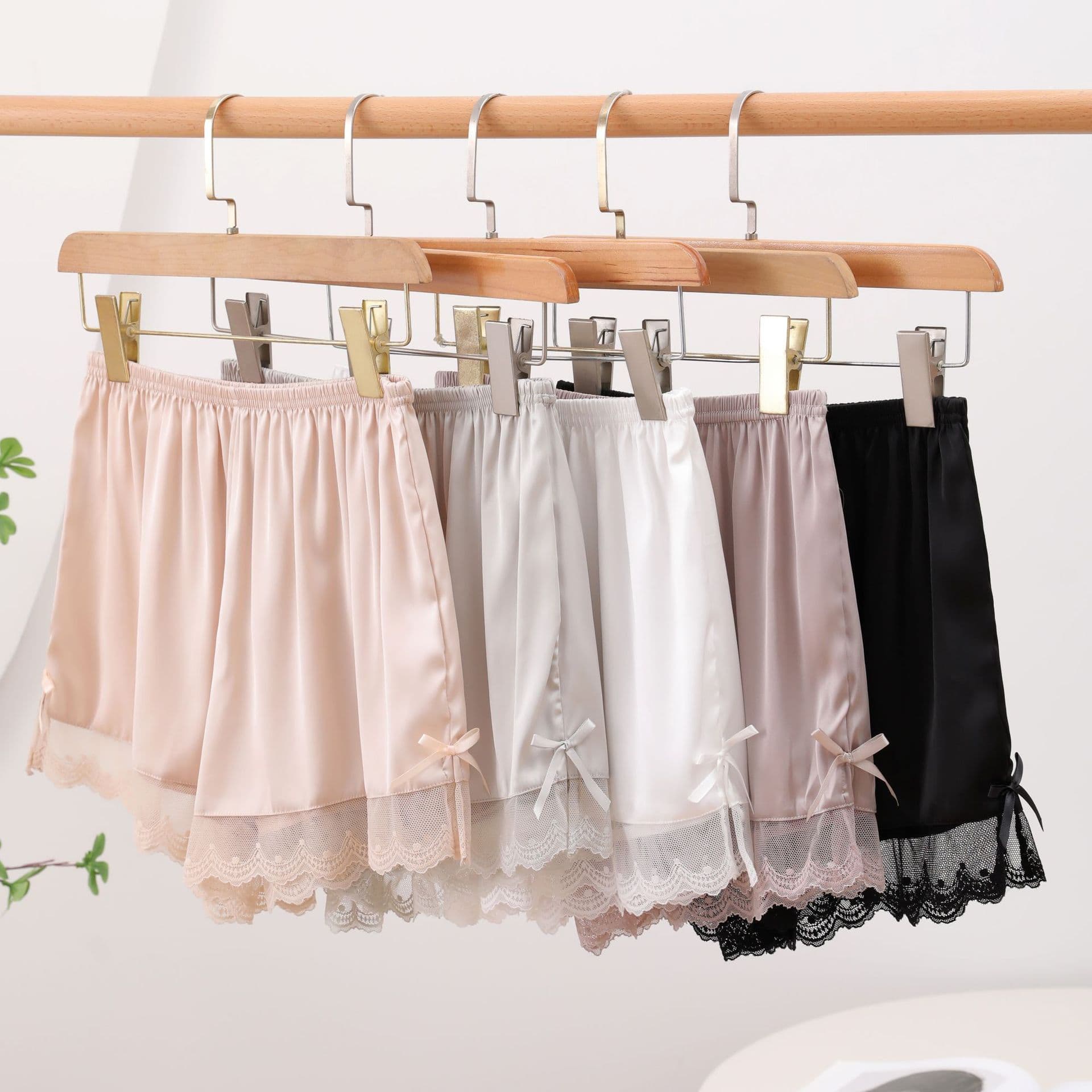 Lace Loose JK Safety Shorts for Women, Summer Thin Sexy Sports Home Wear, Anti-Exposure Cool Lining Base Shorts