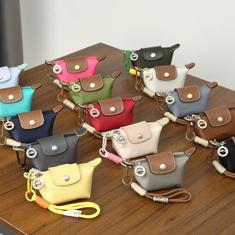 Cross-Border Dragon Inlaid Nylon Mini Women's Dumpling Bag Creative Color Matching Coin Lipstick Storage Bag Portable Small Hanging Bag