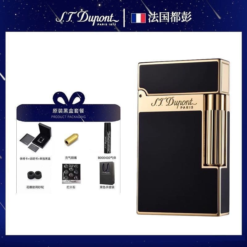 Original French Langsheng S.T.Dupont Lighter, Solid Brass Side Wheel, Refillable Lighter, Premium Gift for Men
