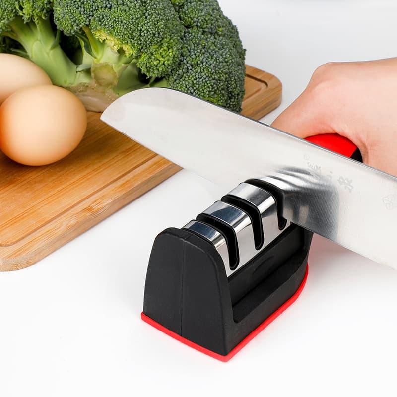 Manual Knife Sharpener - Multi-functional Handheld Three-Stage Kitchen Knife Sharpening Tool, Wholesale Sharpening Stones