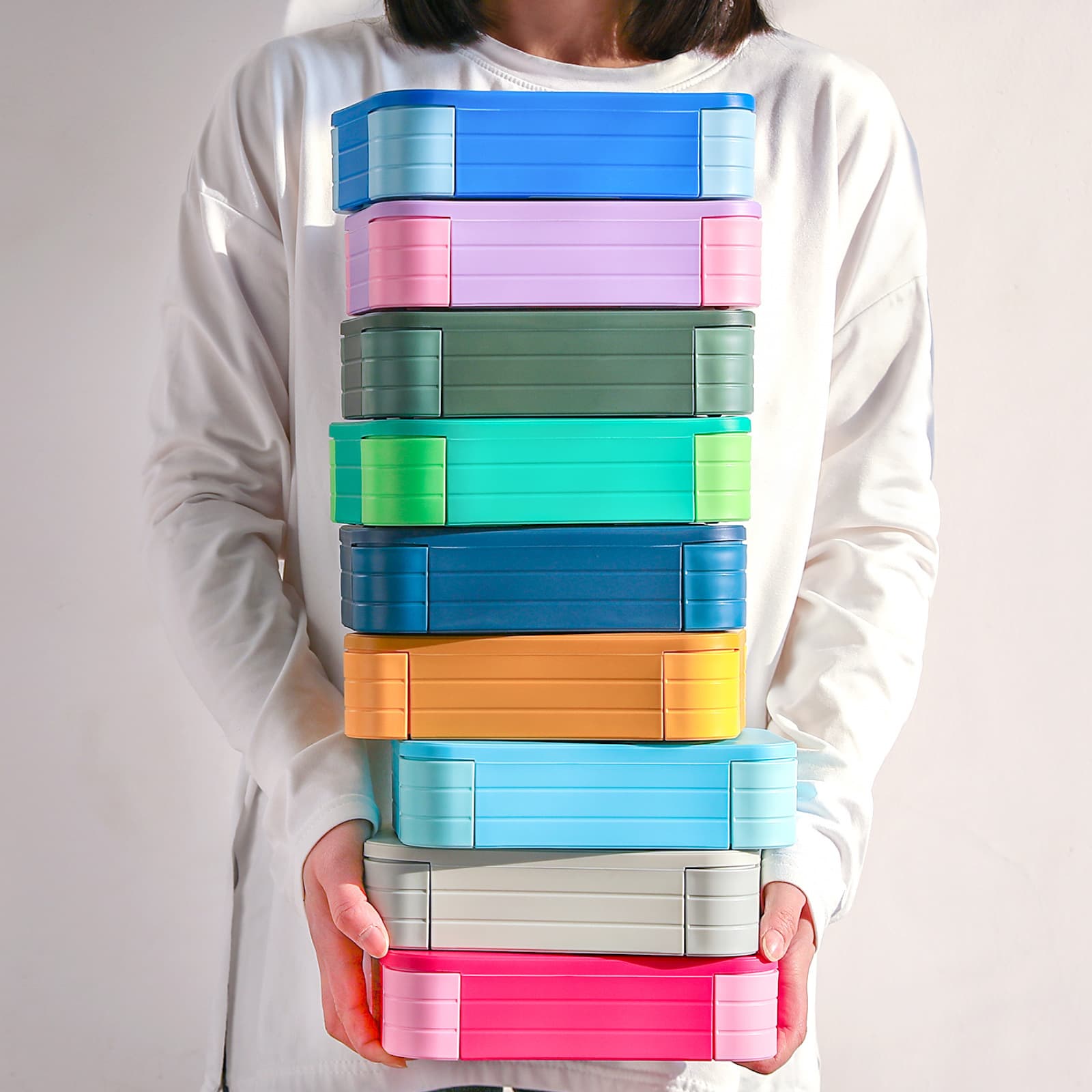Student Divided Lunch Box Microwave Safe Bento Box for Office Workers Sealed Fresh-Keeping Container Lunchbox Fruit Box