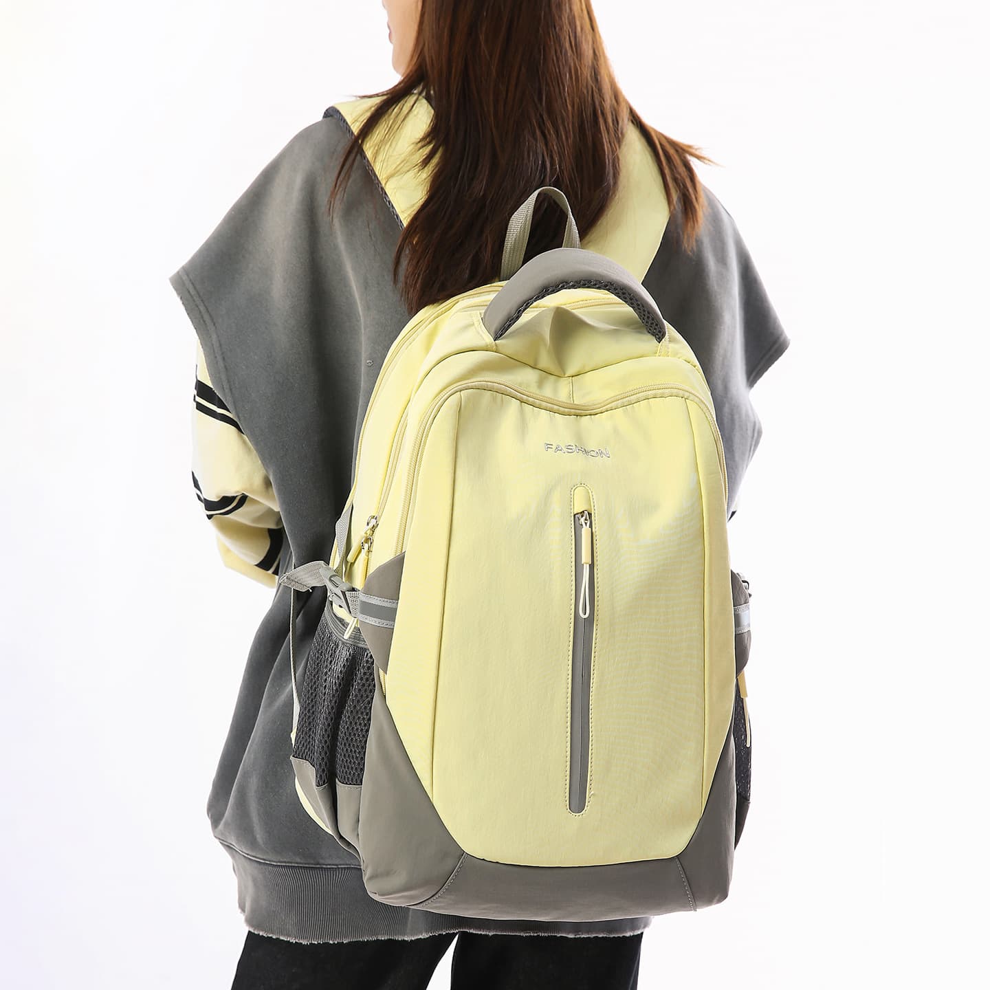 Cross-border large-capacity backpack for women, casual and versatile 2026 new school bag, college student, junior high school student travel backpack, male