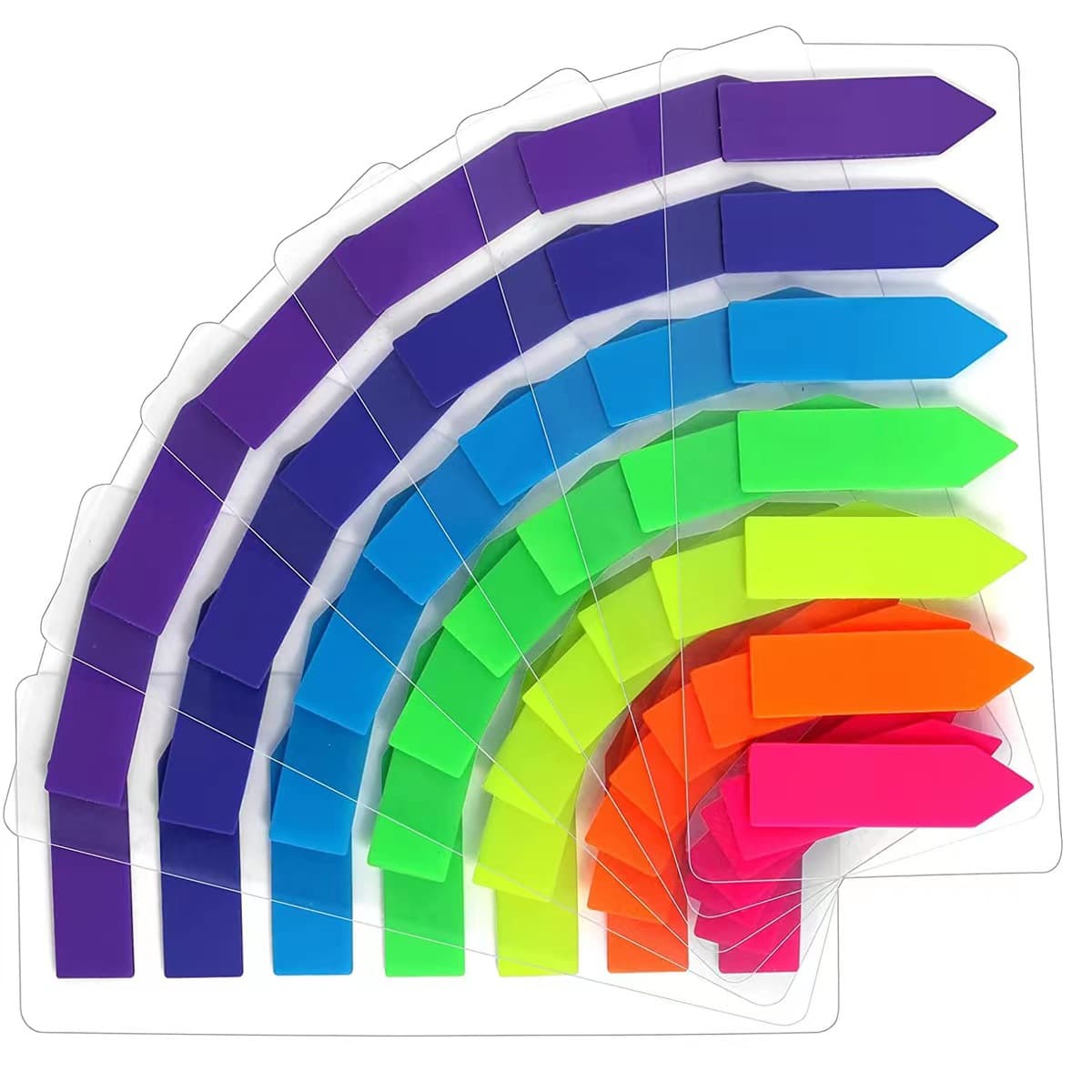 Colored index stickers, transparent sticky notes, imitation water-writable note paper, 7-color mark message label stationery