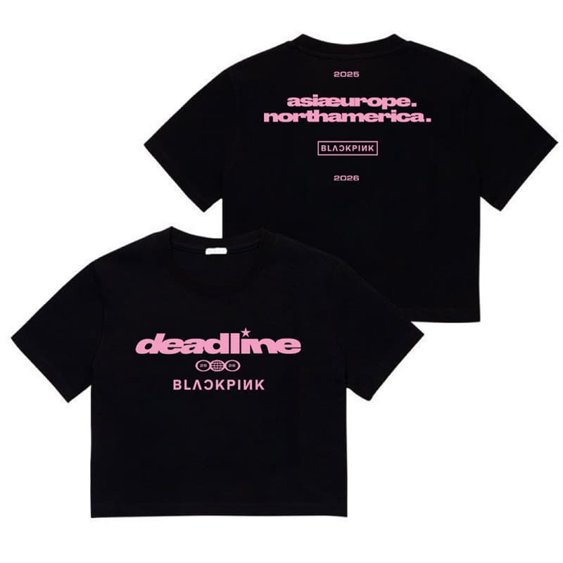 BLACKPINK 2025 Chicago Concert Lisa Rose Same Style Short Vest T-Shirt for Women