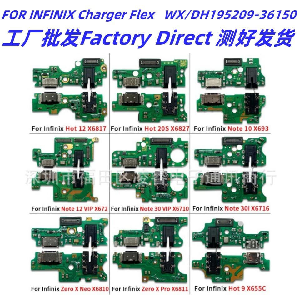 Compatible with Tecno Infinix Smart 3 4 5 6 7 8 HD Plus Pro Charging Flex Cable with Charging Port Board