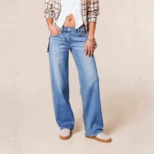Amazon Cross-border TEMU New Women's Washed Wide-leg Jeans Light Blue Straight Jeans
