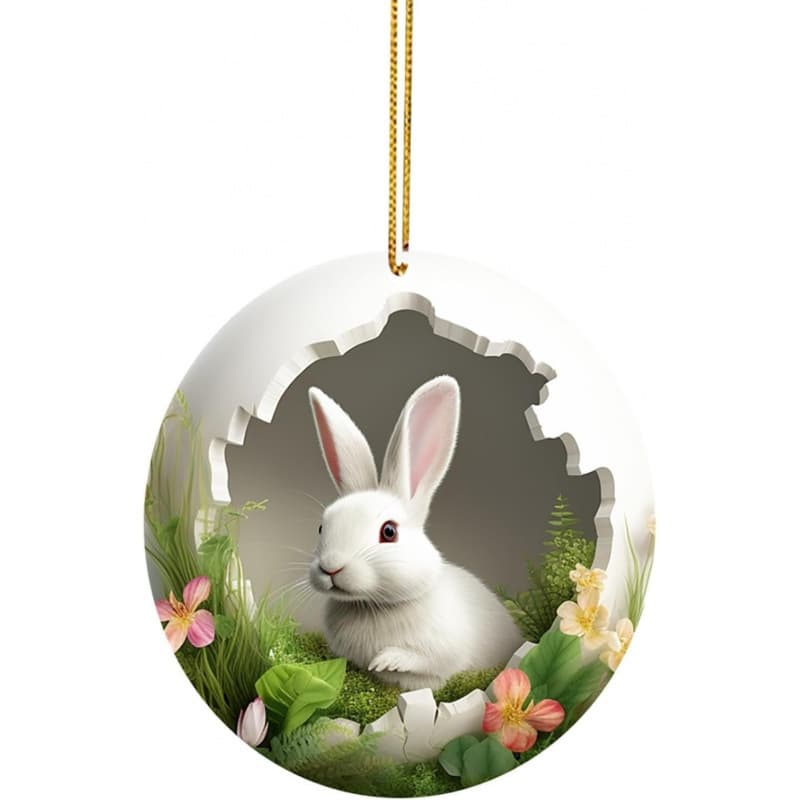 New cross-border product: Easter bunny acrylic pendant, home decoration, backpack, car keychain.