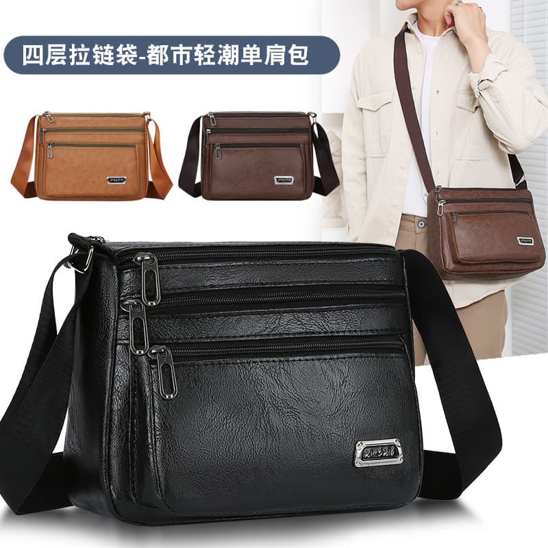 Cross-border simple stylish single shoulder bag, 2025 new trendy texture large capacity single shoulder bag, PU commuter casual bag