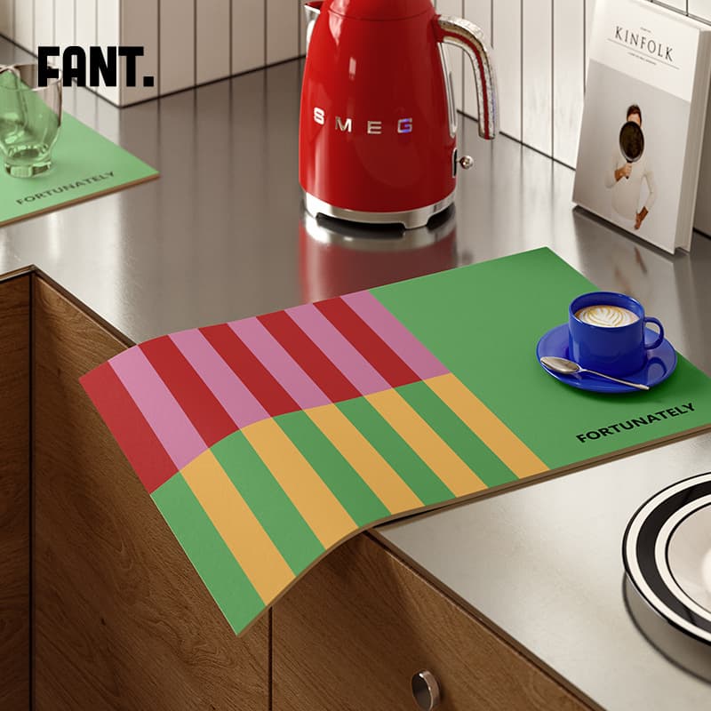 Hippie Club Vintage Style Kitchen Countertop Draining Mat, Washbasin, Bar Counter, Flower Pot, Dishwashing Sink Absorbent and Non-Slip Mat