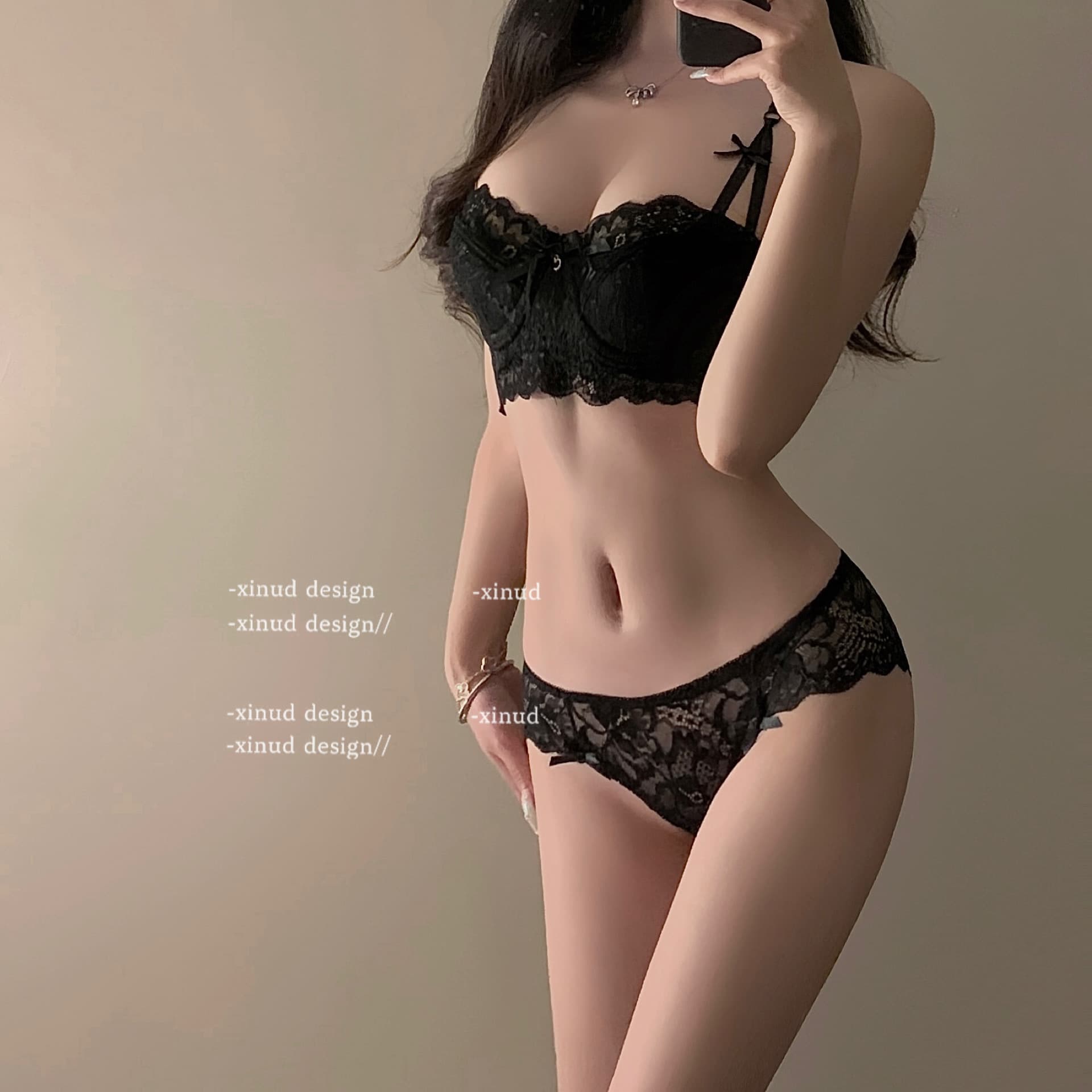 French sexy thin half-cup lace bra set comfortable underwear women's anti-sagging push-up pure lust bridal bra
