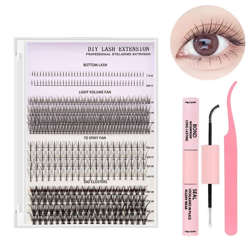 Cross-border Hot-selling 404 Cluster Lashes False Eyelash Set Full Family Segmented Eyelash Extensions Single Cluster