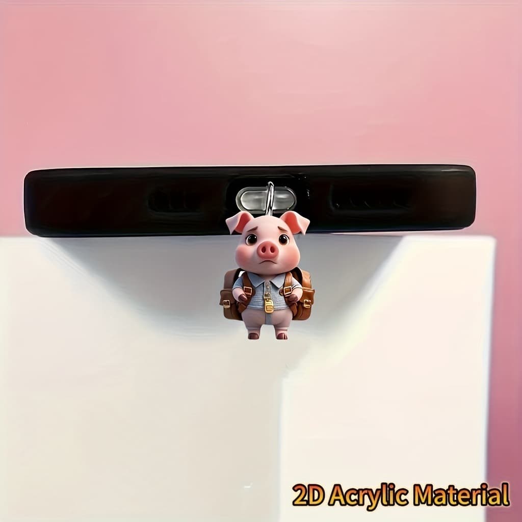 New Cross-Border Acrylic Flat Backpack Dog Phone Dust Plug