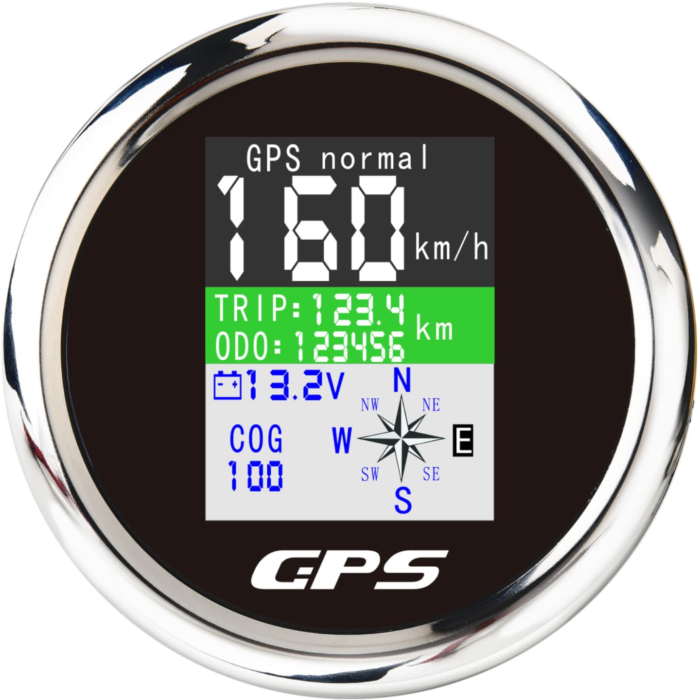 85mm Truck Commercial Vehicle 12/24V Speedometer Marine Yacht Engineering Machinery Universal GPS Digital Speedometer