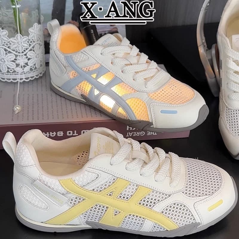 Summer Thin Mesh Breathable Genuine Leather German Training Shoes Women's Soft Sole Agassi Shoes 2026 New Casual Sports Shoes