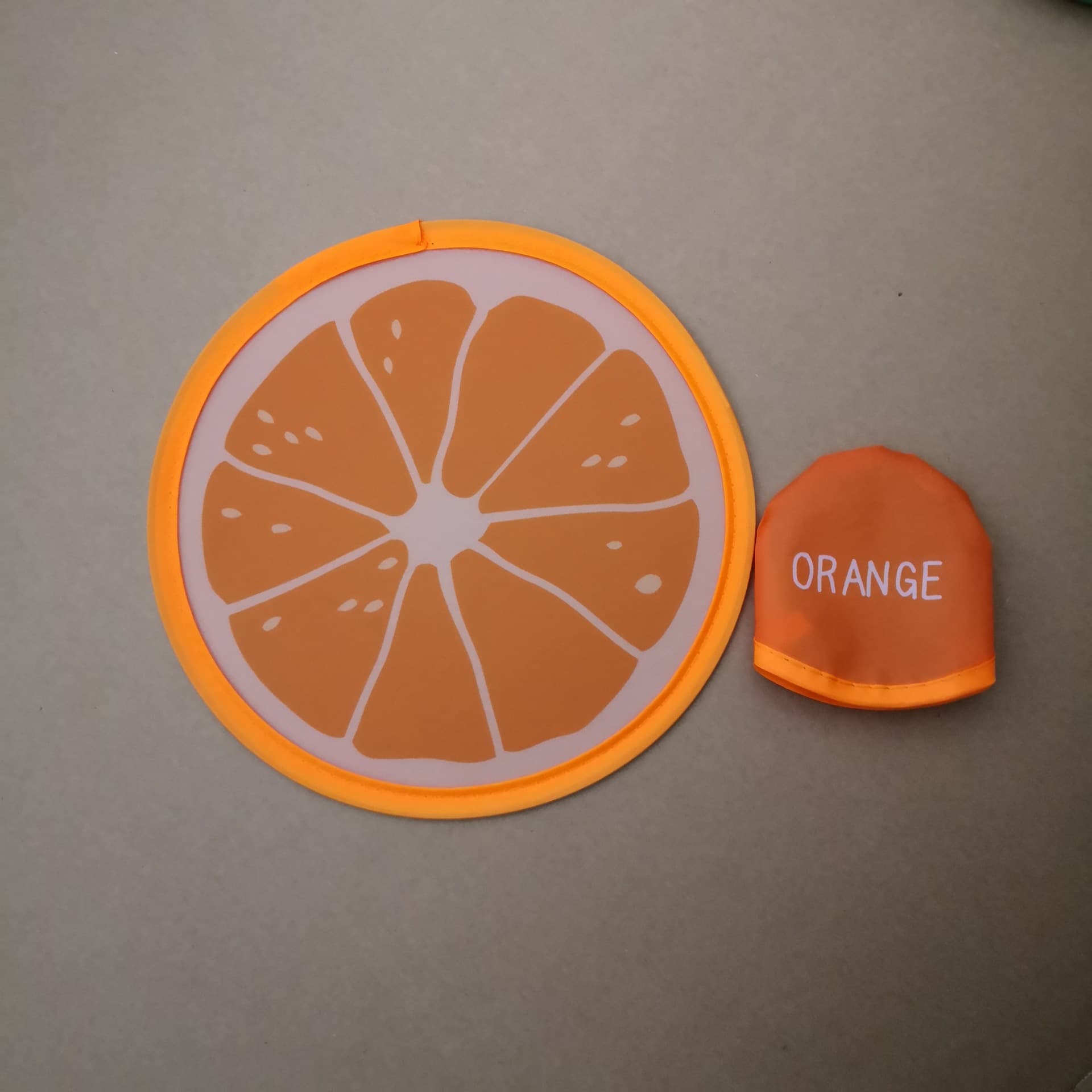 Factory Supply Folding Frisbee Nylon Frisbee Fan Advertising Fan Polyester Frisbee Fan Nylon 190T Folding Fan