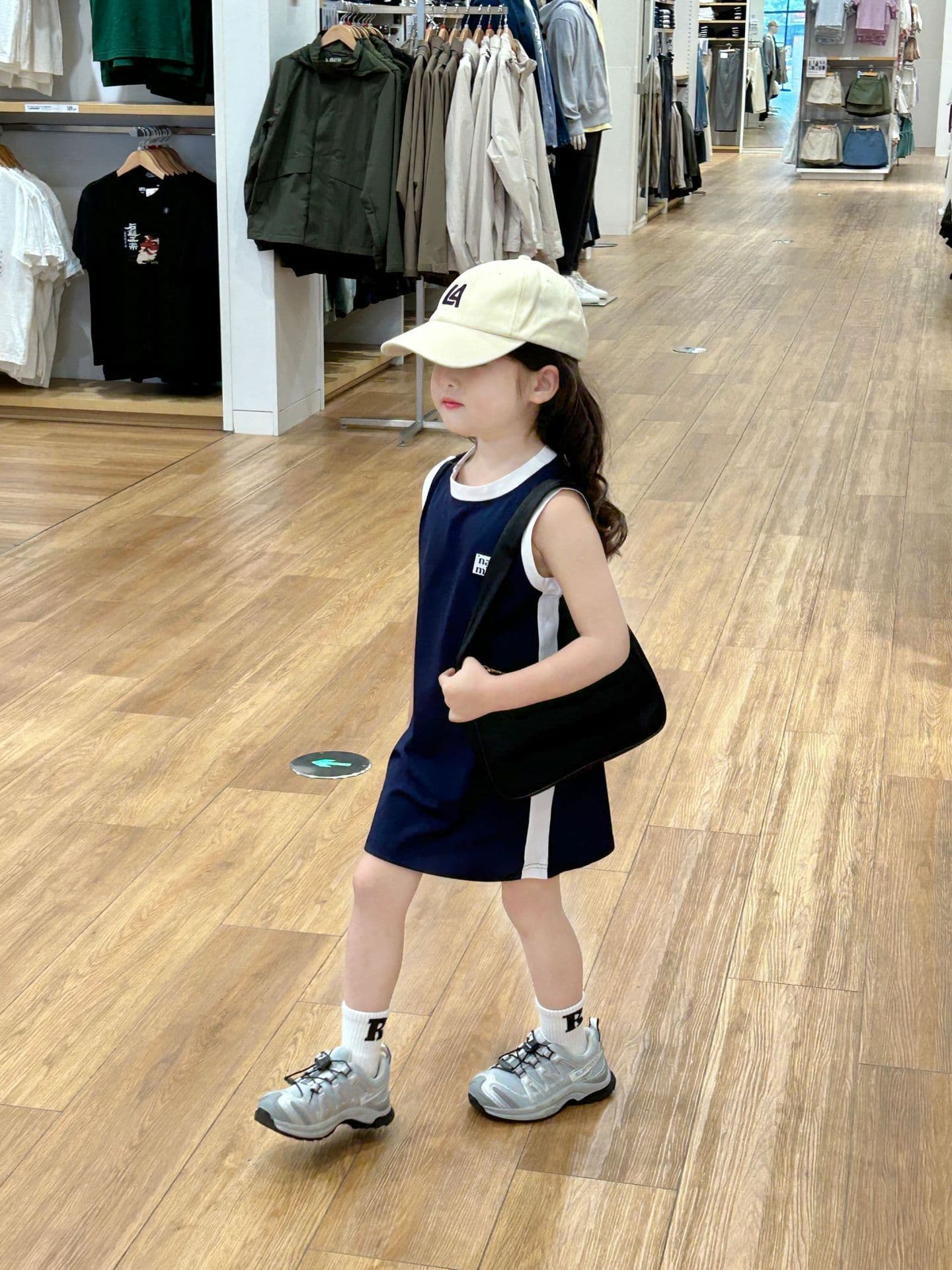 Non-refundable Original Price 25 Summer Girls' Sleeveless Vest Dress Children's Long Color-Block Sporty Dress