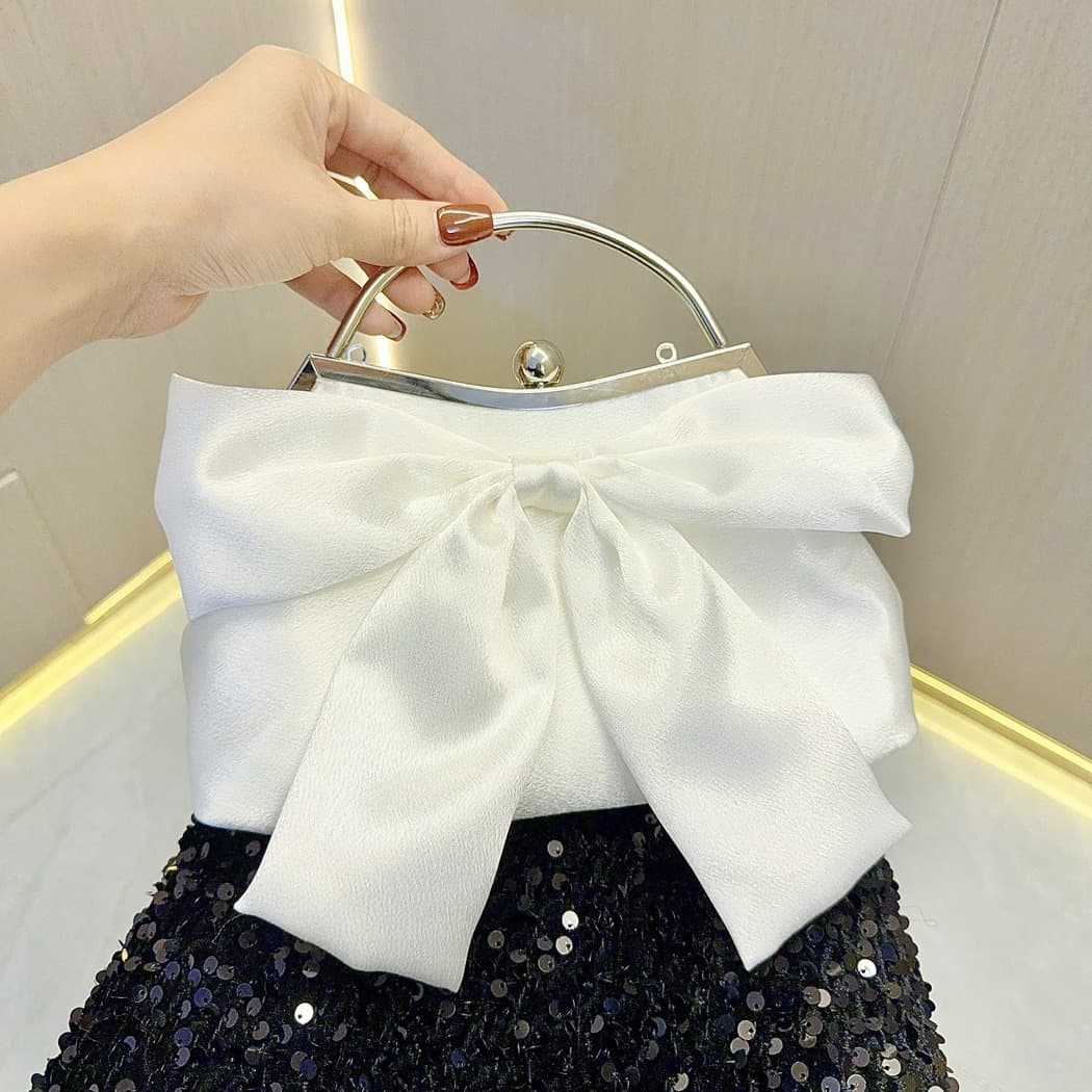 Cross-border best-selling white wedding bag, banquet handbag, fairy bag, evening handbag, high-end dress bag, chain bag