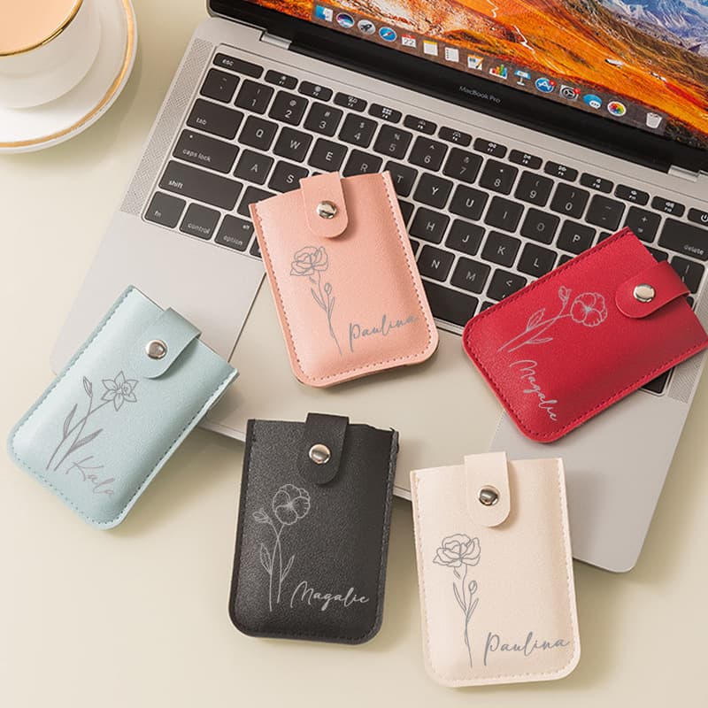 Etsy Custom Card Holder Pull-Out Card Case Multi-Slot Convenient Large Capacity ID Card Bank Card Organizer Wallet