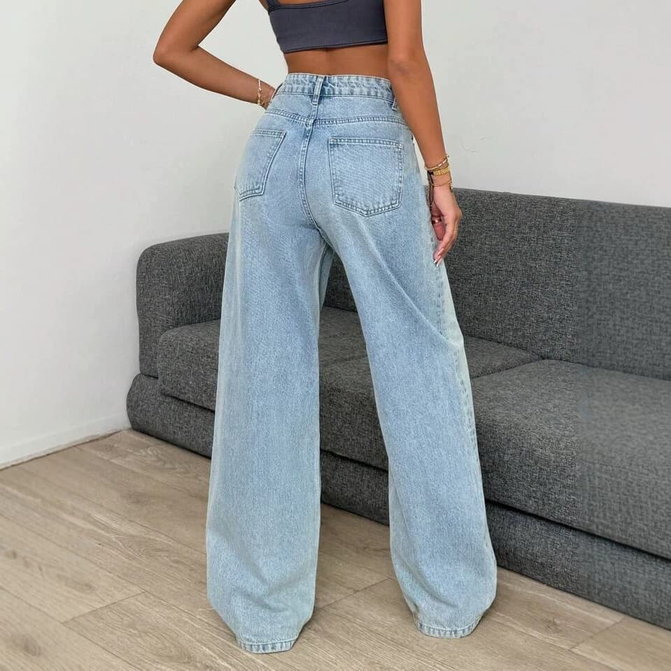 2026 Summer New Amazon Southeast Asia Hot-Selling American Retro Women's Jeans Versatile Fashion Straight Leg Pants