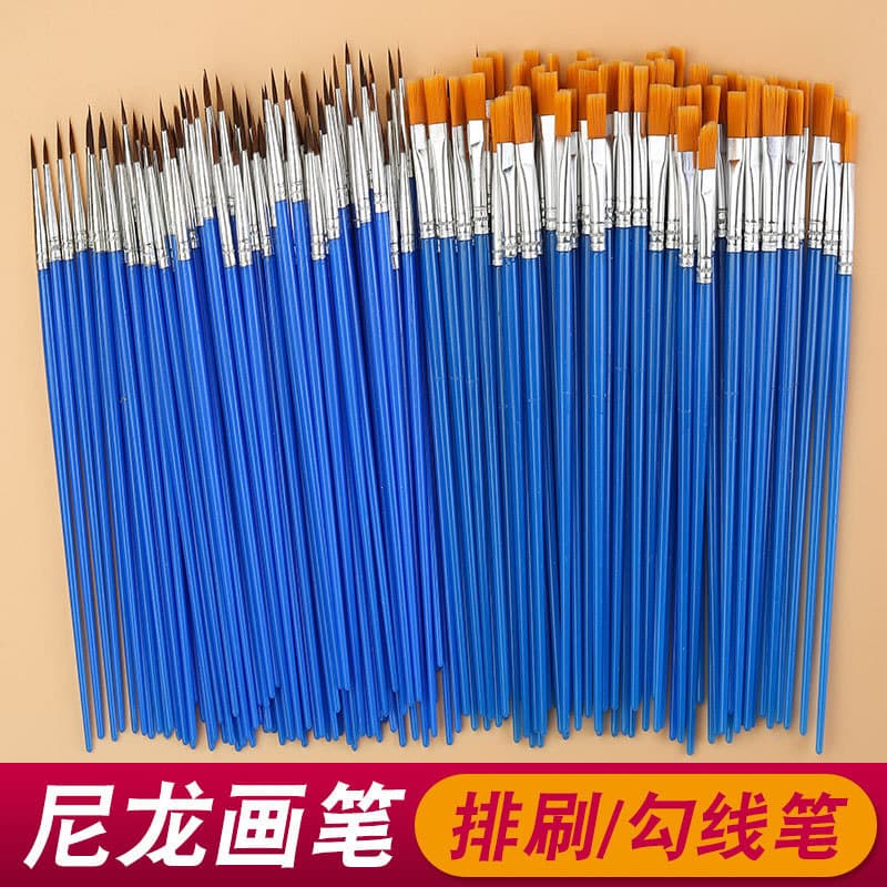 Wholesale Children's Nylon Digital Oil Painting Brushes, Graffiti Coloring Paint Brushes, Kindergarten Tracing and Outlining Pens, Watercolor Powder