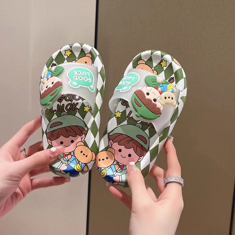 Cute Cartoon Baby Children's Slippers Summer Home Bath Anti-slip Soft Large Medium Children Boys Girls Kids Indoor Outdoor Shoes