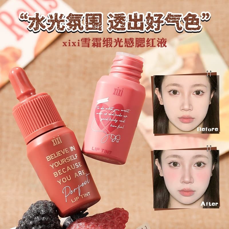 Xixi Snow Frost Satin Glow Blush Liquid Korean Style Natural Low Saturation Expanding Color Atmosphere Color Matte Water Glow Rouge