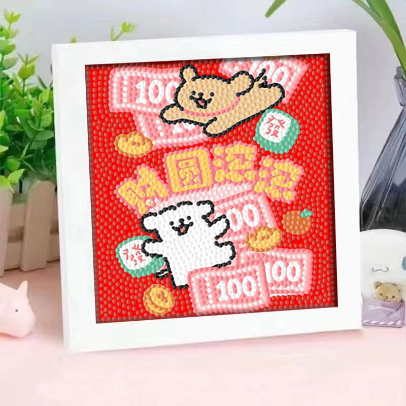 Labbu Diamond Painting DIY Cross-border Handmade Cartoon Toy Framed Dotting Painting Children's Diamond Art Wholesale