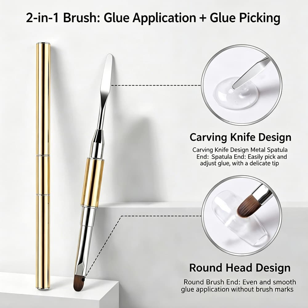 Cross-border New Nail Art Brush Rose Red Gel Nail Brush French Gel Brush Nail Art Tools Wholesale Stock