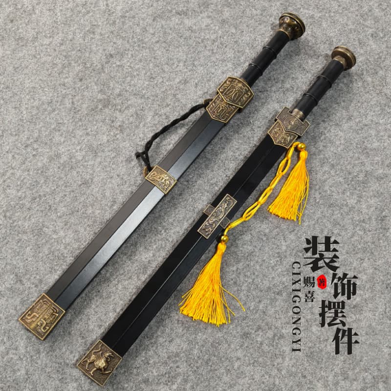 45cm Ancient Style Small Sword Weapon Stainless Steel Han Sword Metal Toy Sword Tourist Souvenir Unsharpened