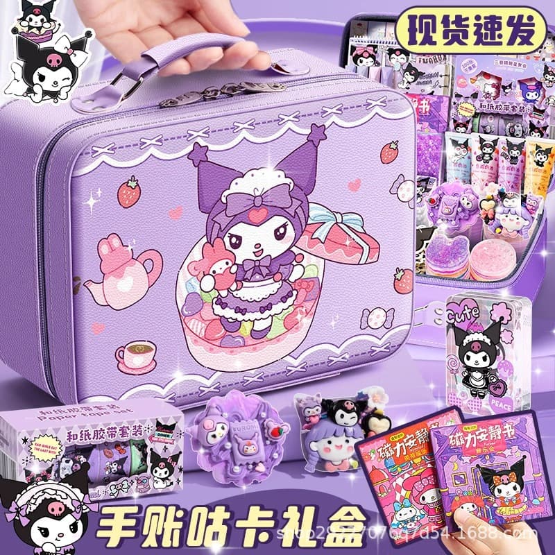 Kuromi Girl Birthday Gift Journal Sticker Card Stationery Set Student DIY Craft Kit