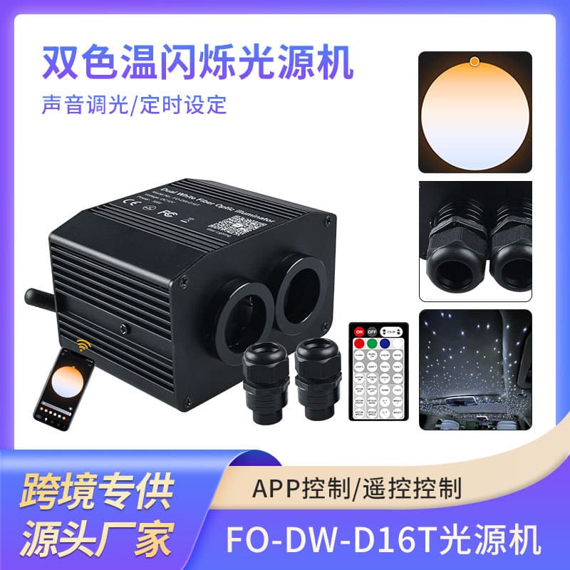 New Dual-Color Temperature Dual-Head Flashing Light Source Machine LED Fiber Optic Light for Home Hotel Star Ceiling