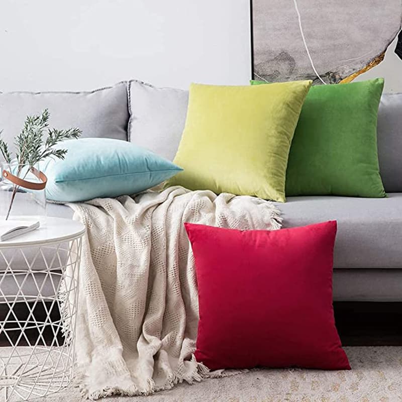 Velvet Cushion Cover Solid Color Throw Pillow Cover Nordic Simple Style Ins Style Pillow Cover Wholesale Velvet Pillow Case Sofa Cushion Cover