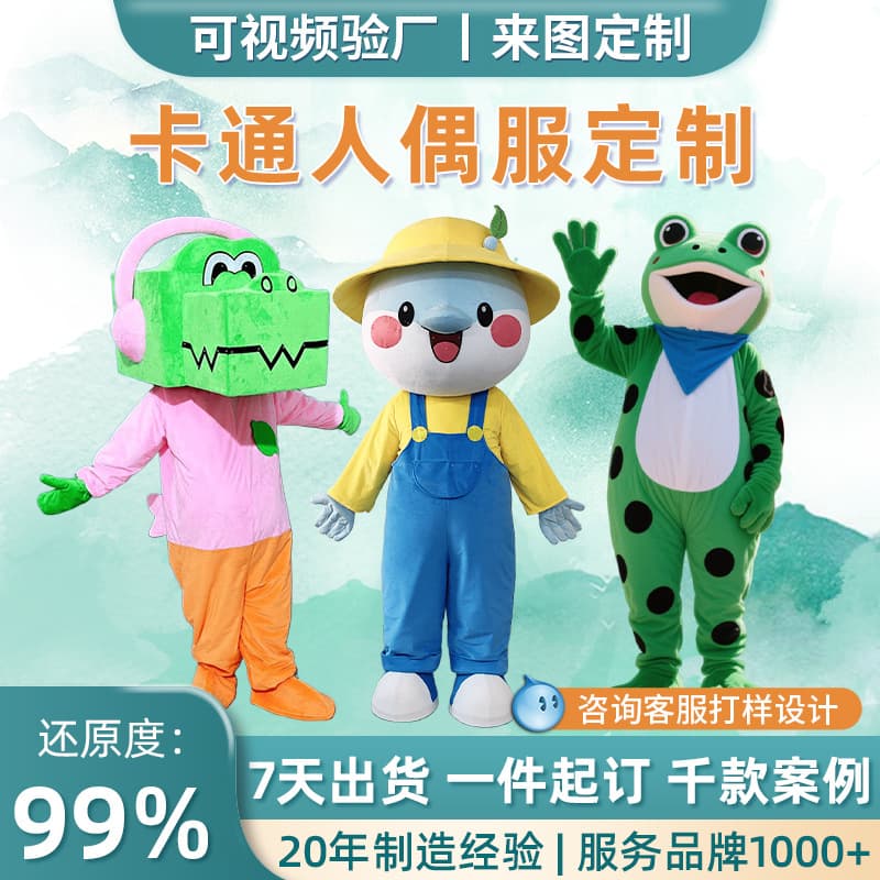 Custom Mascot Costume for Human Wear, Custom-Made Cartoon Character Costume for Performances, High-End Mascot Suit Made to Order from Image
