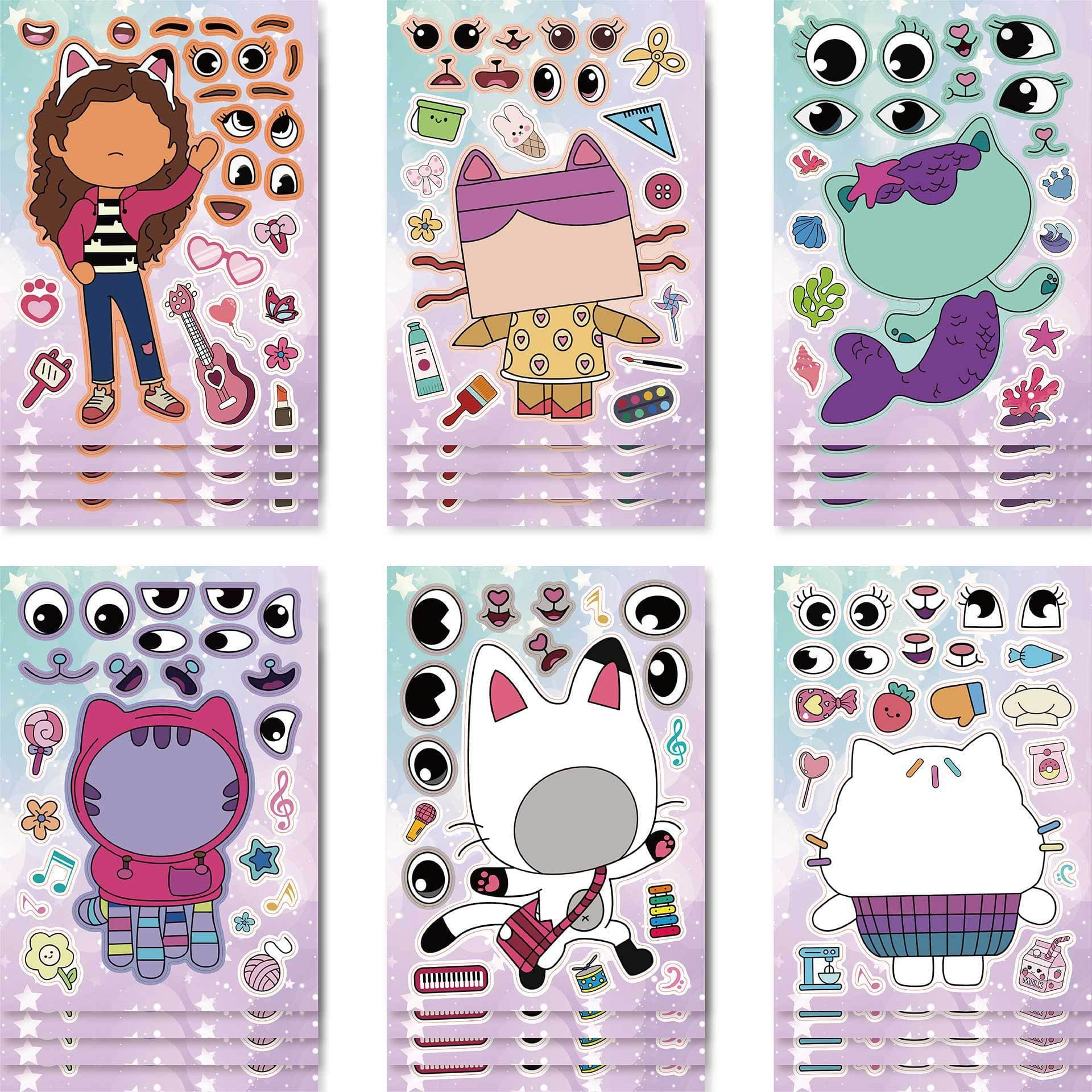 CM2303006 Gaby Friends Children's Animation Cartoon Parent-child Interactive Puzzle Puzzle Hand Account DIY Face Sticker