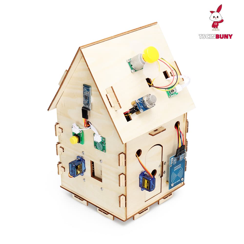 Amazon Compatible Arduino Wooden House Learning Kit Smart Home Kit Mind+ Graphical Programming Kit