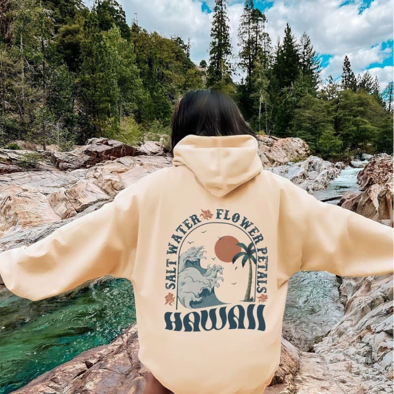24saltwater Hoodie European American Hoodie Solid Letter Sweatshirt Oversized Hoodie