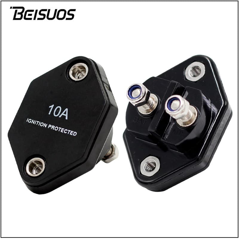 Overload protector for car and ship circuits, overcurrent protection for electric vehicle batteries, short circuit protection, and self-resetting circuit breaker.