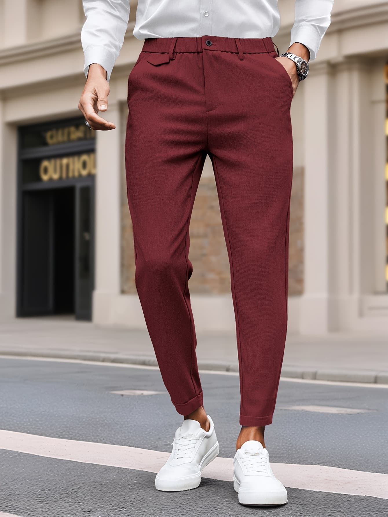 N 64431 Men's Casual Cropped Pants